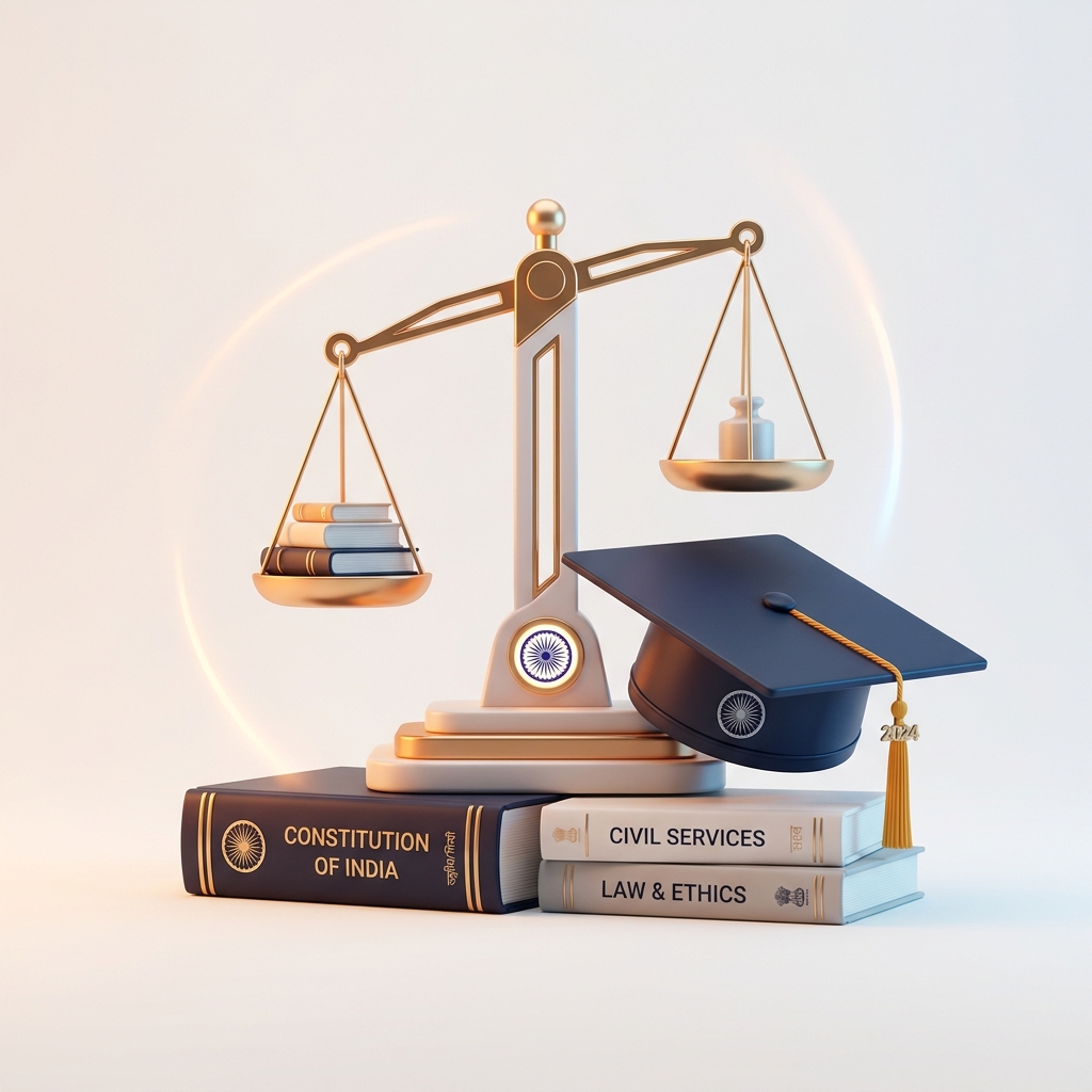 UPSC and Law Preparation Illustration